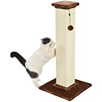 Amazon Basics - Poste rascador para gatos de primera calidad- alto y grande- 40-6x88-9x40-6 cm- alfombra marrón